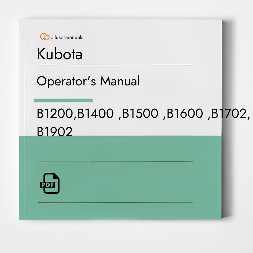 Kubota Tractors B1902 Manual