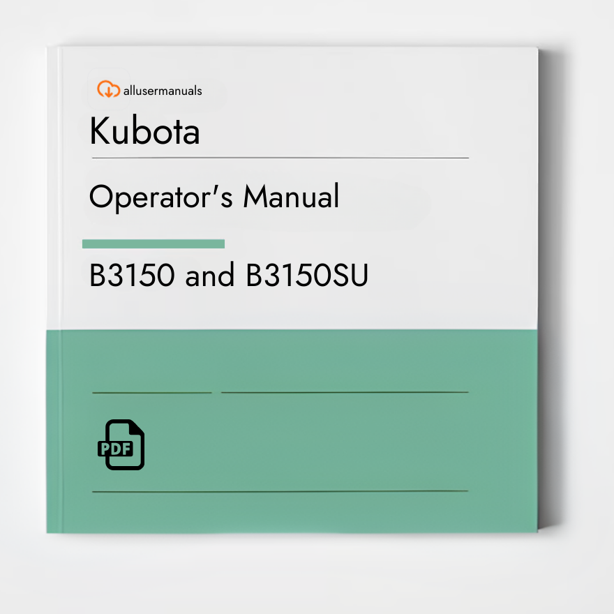 Kubota Tractors B3150SU Manual