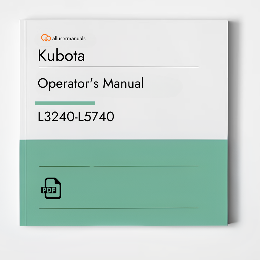 Kubota Tractors L5240 Manual