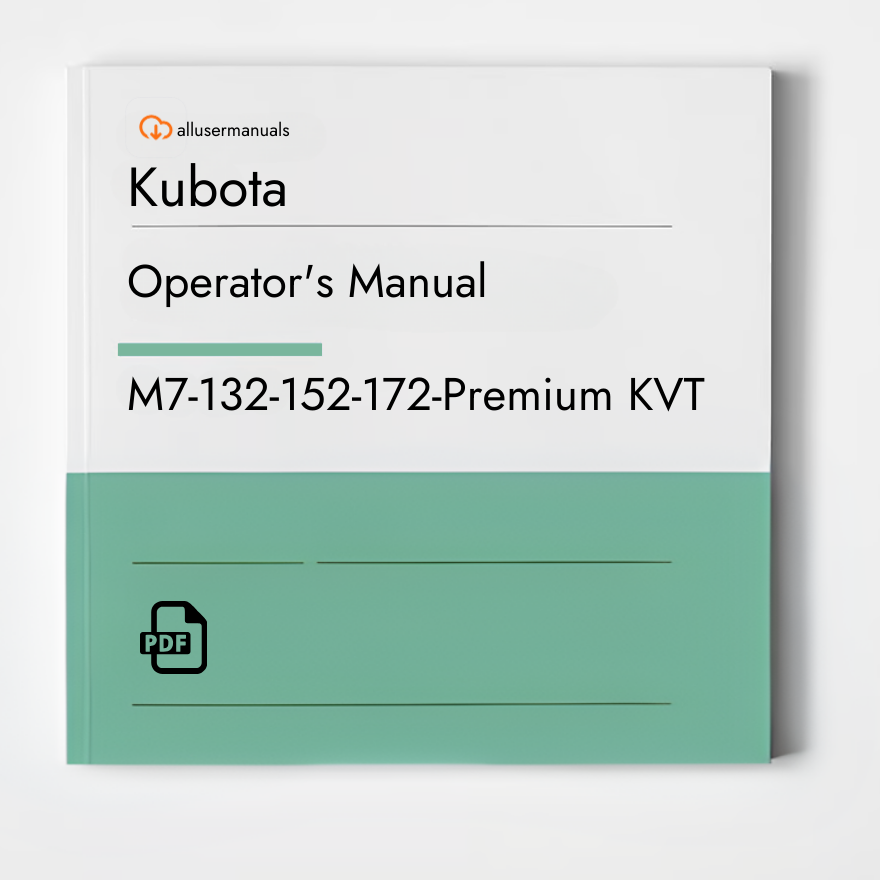 Kubota Tractors M7152 Premium KVT Manual