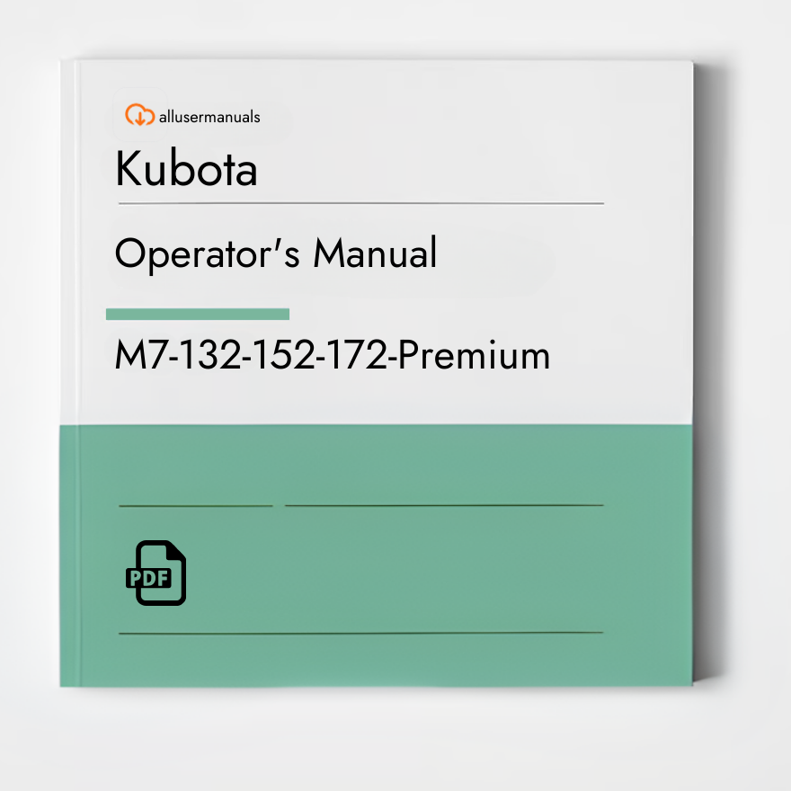 Kubota Tractors M7172 Premium Manual