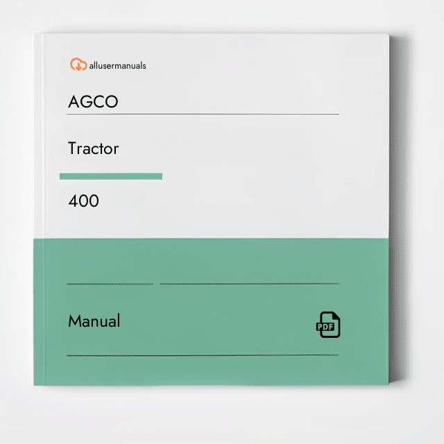 AGCO Tractors 400 Manual