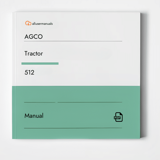 AGCO Tractors 512 Manual