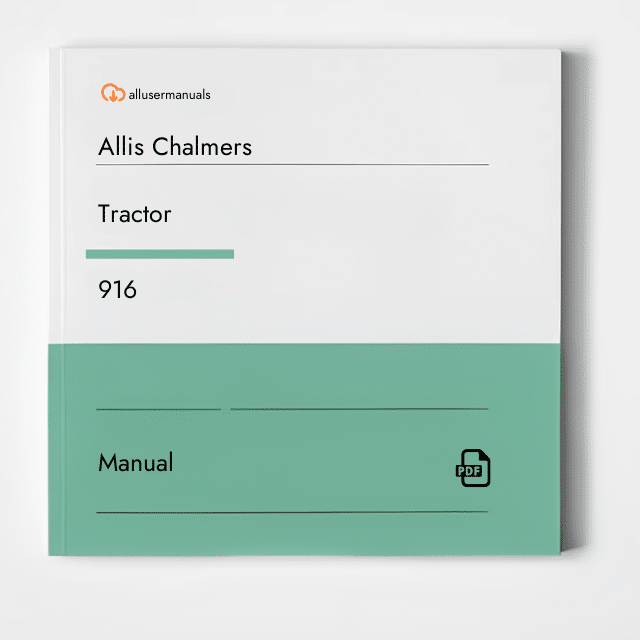 Allis Chalmers Tractors 916 Manual