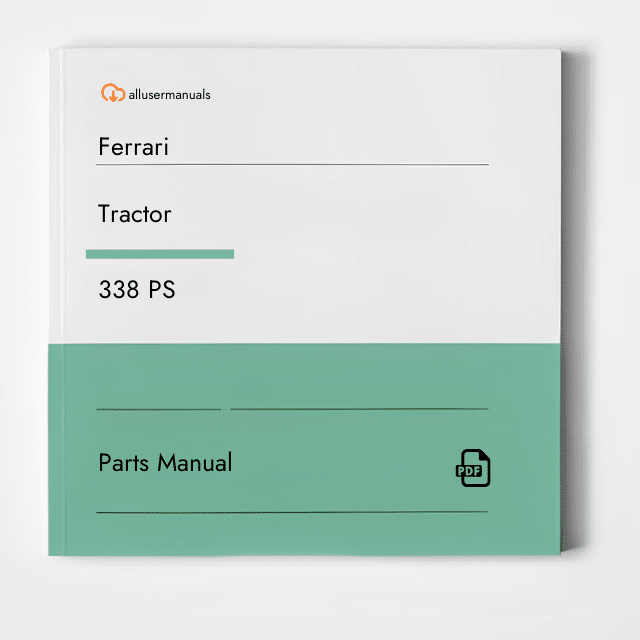 Ferrari Tractors Parts 338 PS Manual