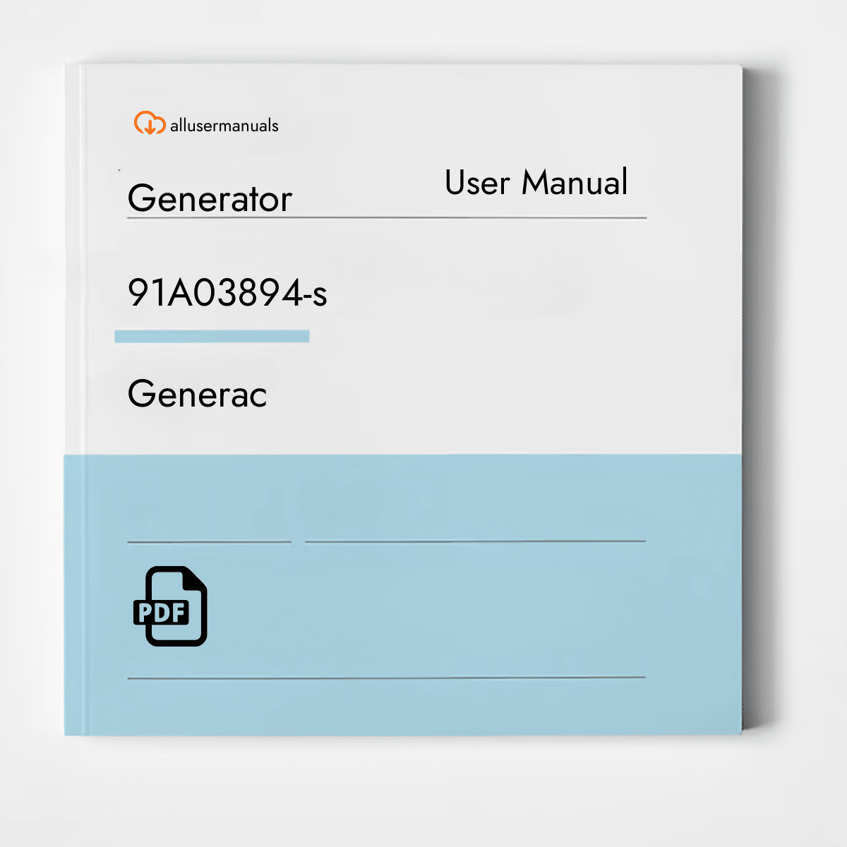 Generac Generator 91A03894-s Manual