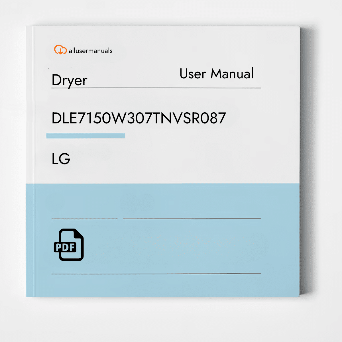LG Dryer DLE7150W307TNVSR087 Manual