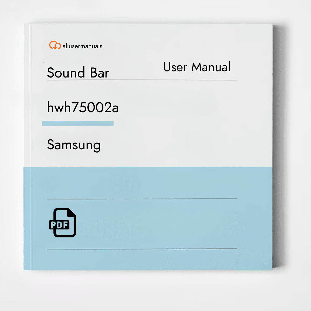 Samsung  Sound Bar hwh75002a Manual