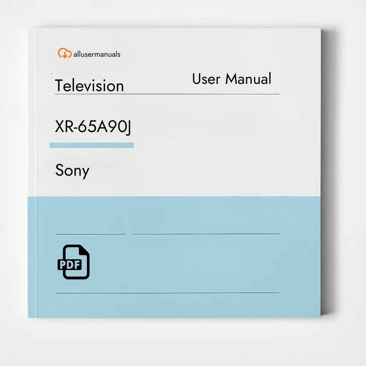 Sony Television XR-65A90J Manual