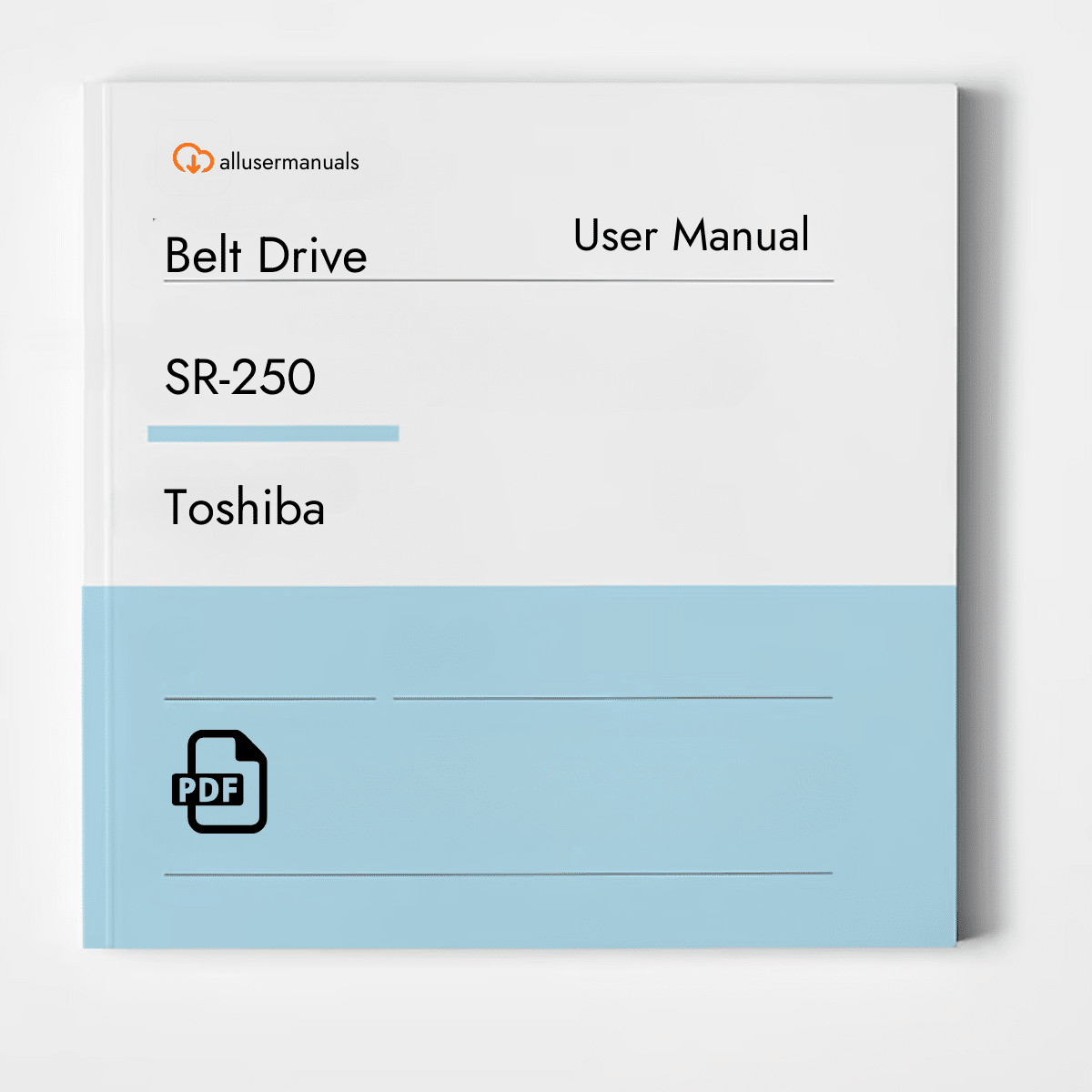 Toshiba Belt Drive SR-250 Manual
