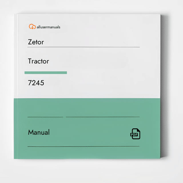 Zetor Tractor 7245 Manual