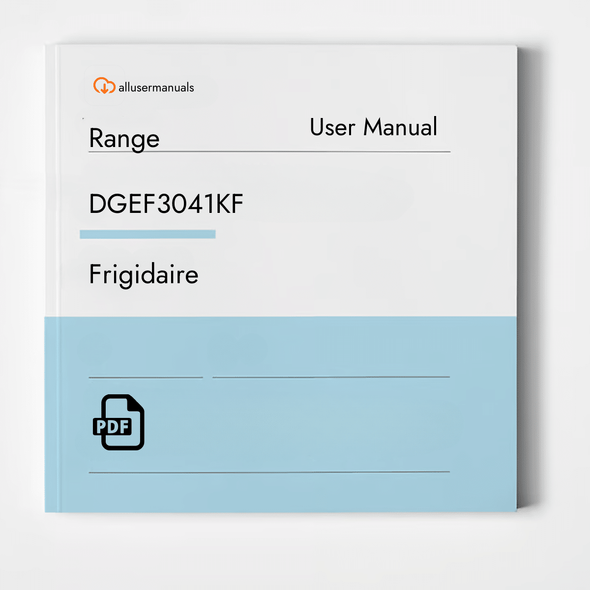 Frigidaire Range DGEF3041KF Manual