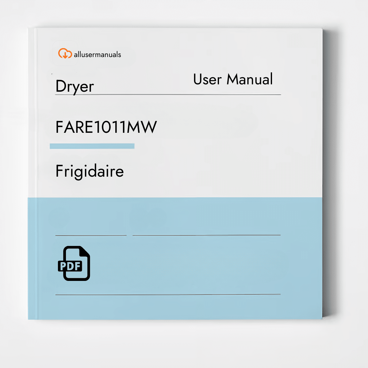 Frigidaire Dryer FARE1011MW Manual