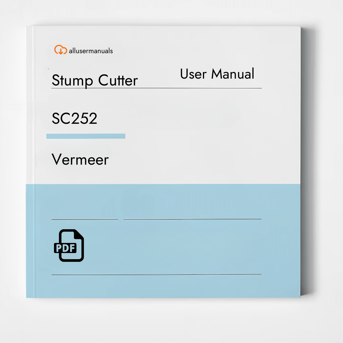 Vermeer Stump Grinders SC252 Manual