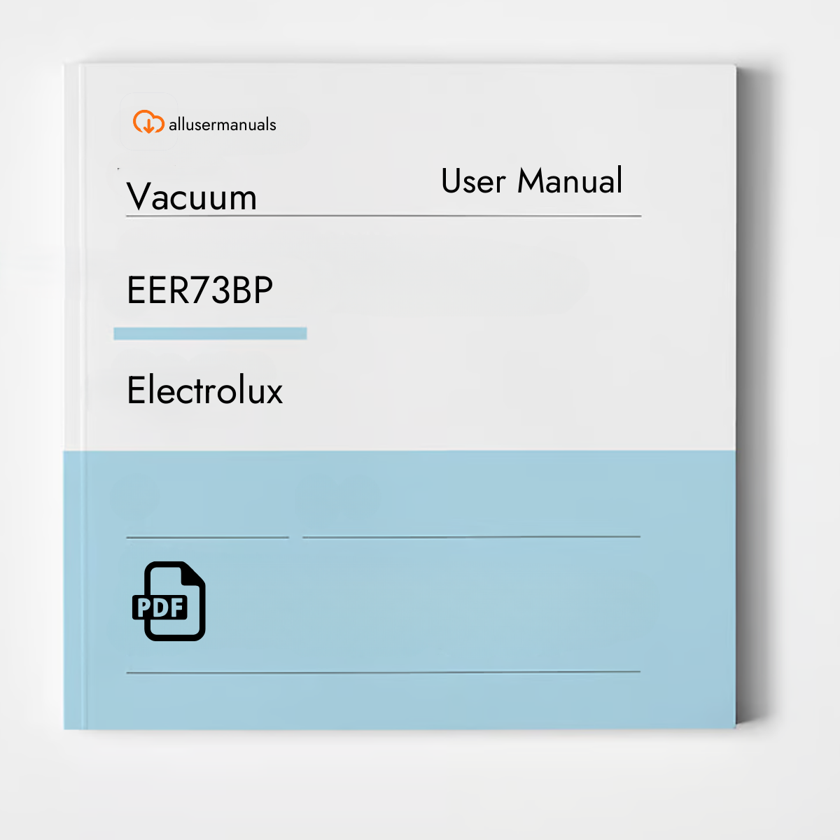 Electrolux Vacuum EER73BP Manual