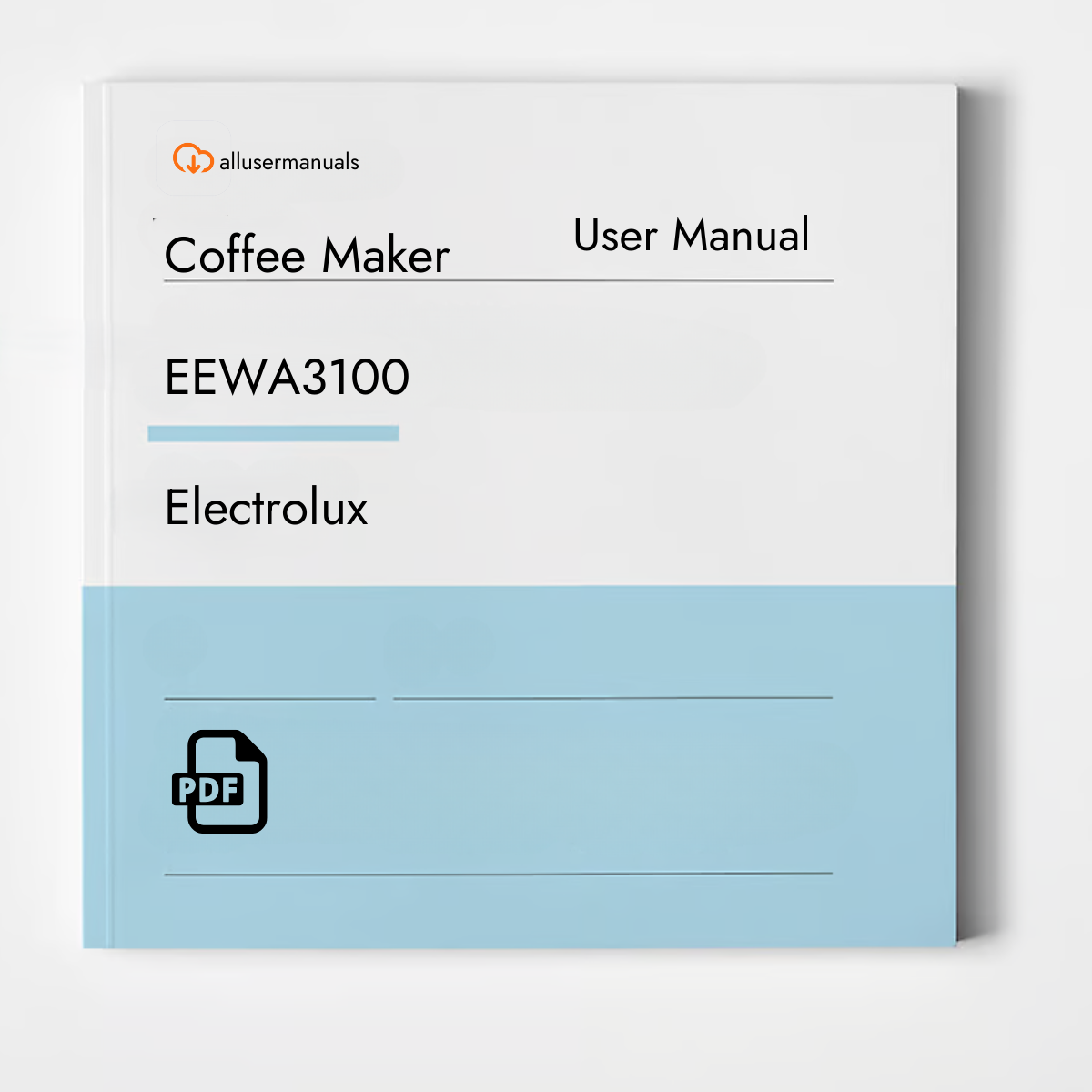 Electrolux Coffee Maker EEWA3100 Manual